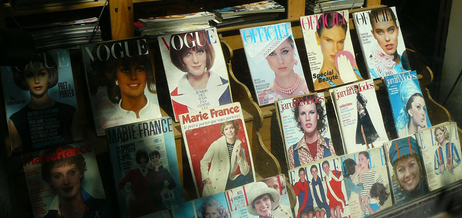 selection of historical fashion magazines