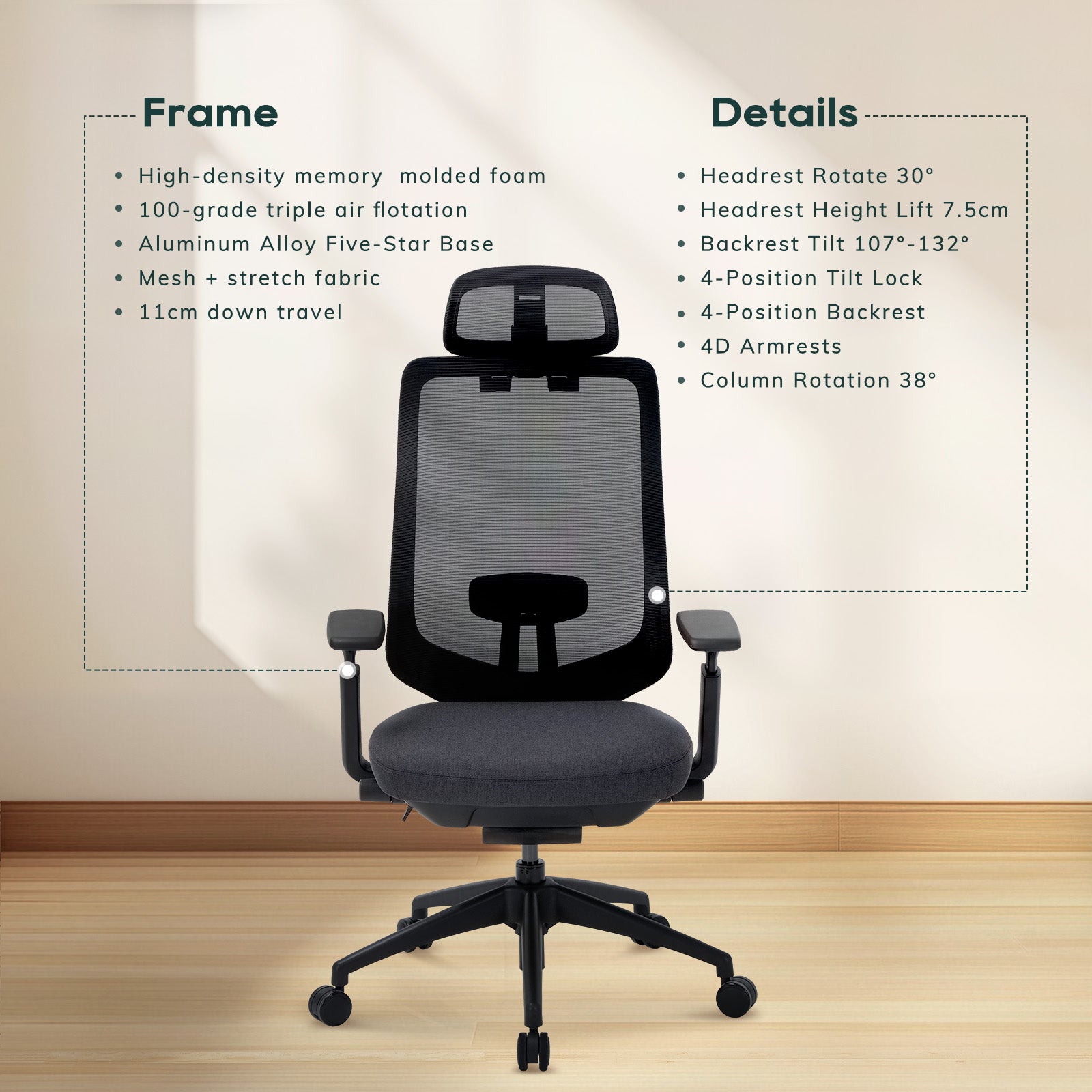 COLAMY ATLAS-01 Executive Ergonomic Office Chair