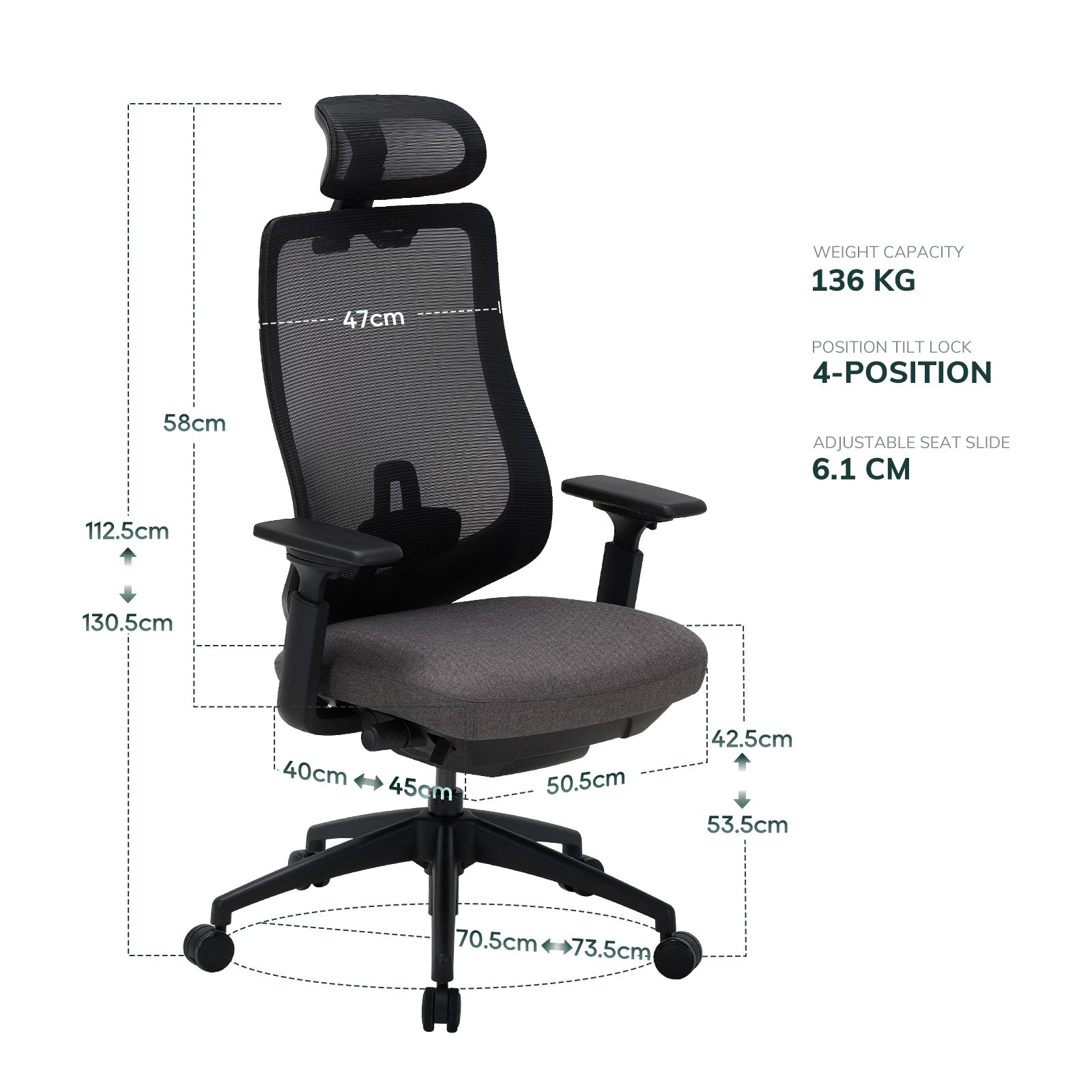 COLAMY ATLAS-01 Executive Ergonomic Office Chair